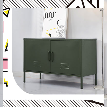 Artiss Buffet Sideboard Metal Cabinet - BASE Green