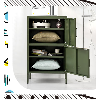 Artiss Buffet Sideboard Metal Cabinet - DOUBLE Green