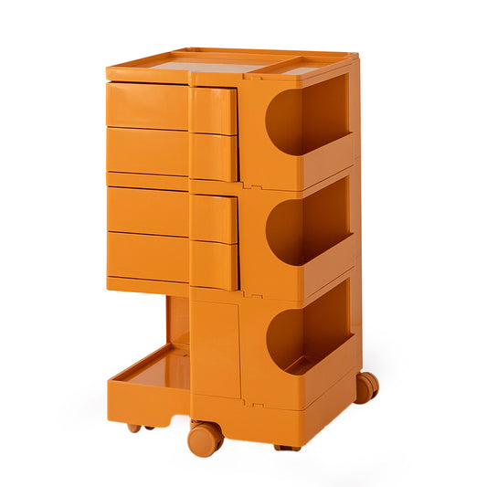 Artiss Storage Trolley Bedside Table 5 Tier Cart Boby Replica Orange