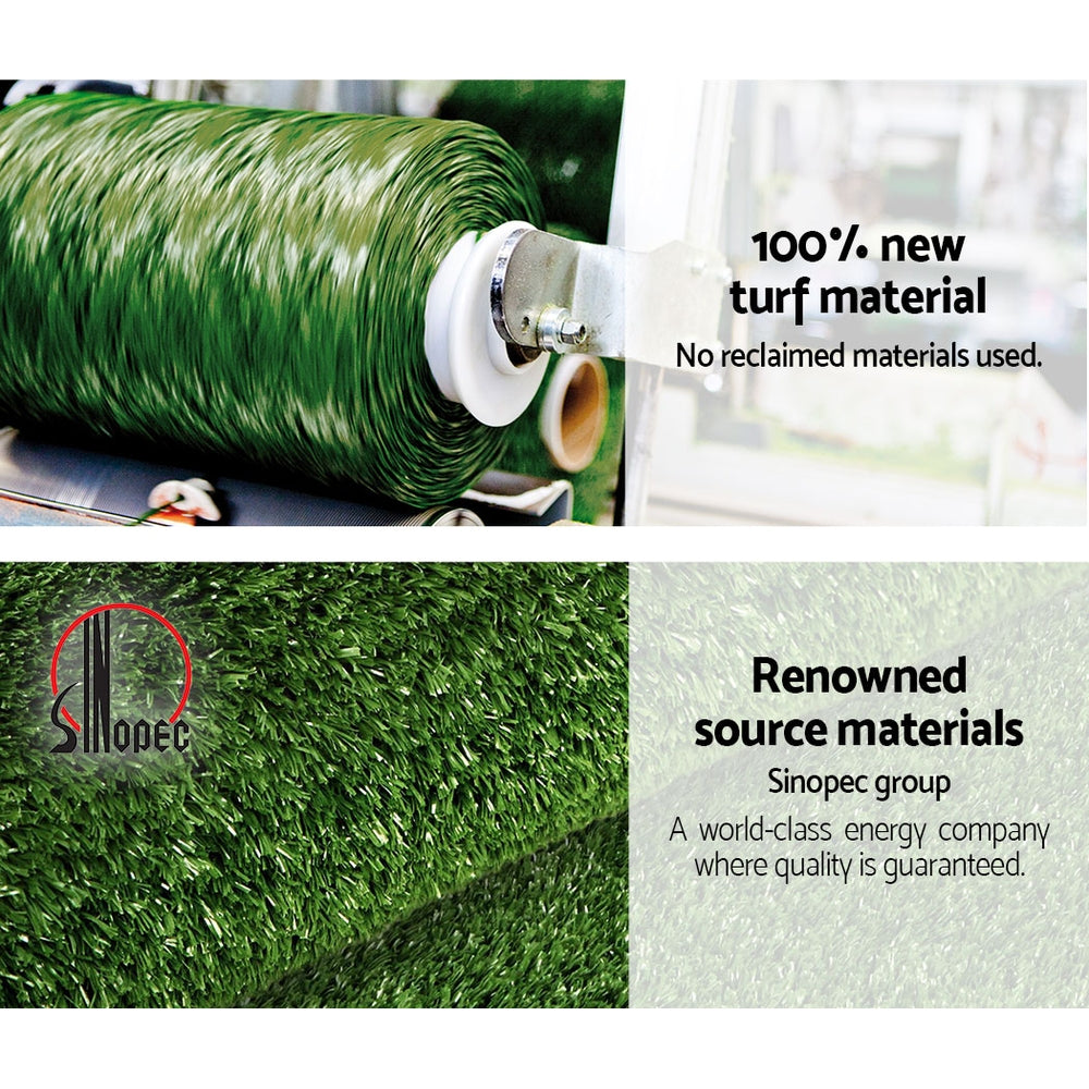 Primeturf 2x10m Artificial Grass Synthetic Fake 20SQM Turf Lawn 17mm Tape