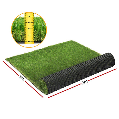 Primeturf Artificial Grass 30mm 2mx5m 30SQM Synthetic Fake Lawn Turf Plastic Plant 4-coloured