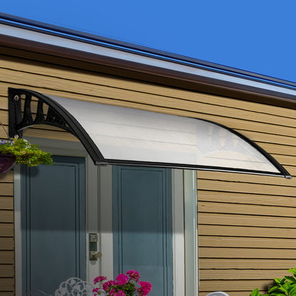 Instahut Window Door Awning 1mx1m Transparent Panel