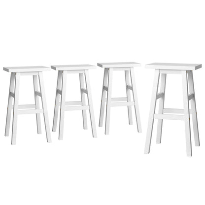 Artiss 4x Bar Stools Kitchen Chairs Wooden White