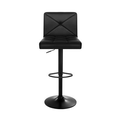 Artiss 4x Bar Stools Gas Lift Leather Chair Black