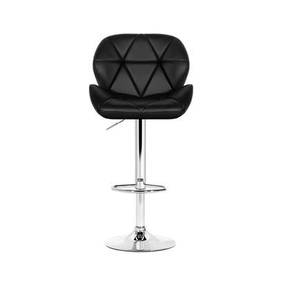 Artiss 4x Bar Stools Gas Lift Padded Leather Black