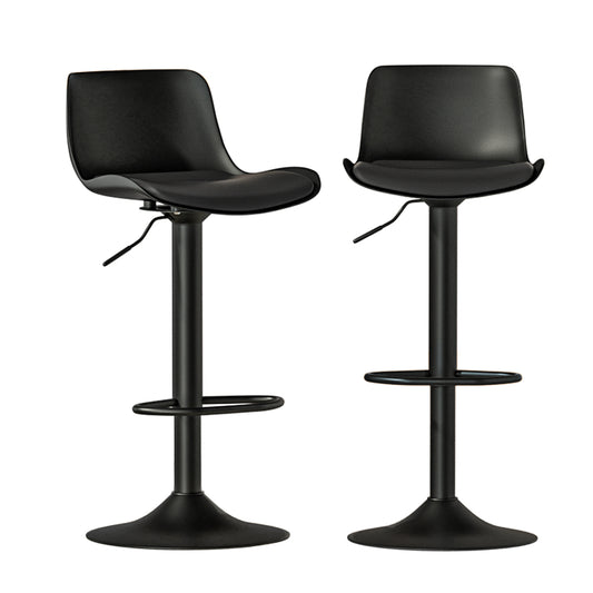 Artiss 2x Bar Stools Padded Seat Gas Lift Black