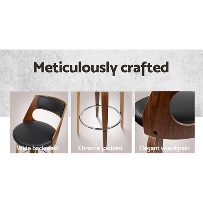 Artiss 4x Bar Stools Swivel Leather Chair 76cm