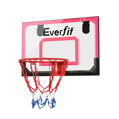 Everfit 23" Mini Basketball Hoop Backboard Door Wall Mounted Sports Kids Red