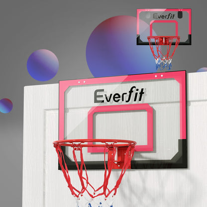 Everfit 23" Mini Basketball Hoop Backboard Door Wall Mounted Sports Kids Red