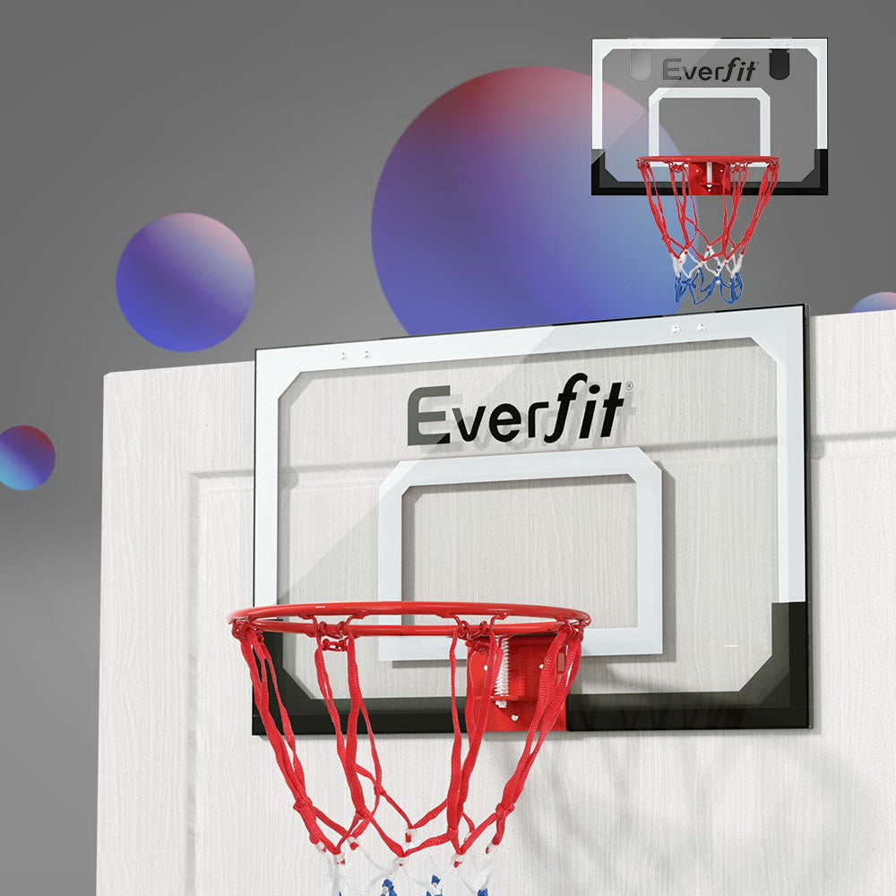 Everfit 23" Mini Basketball Hoop Backboard Door Wall Mounted Sports Kids Black