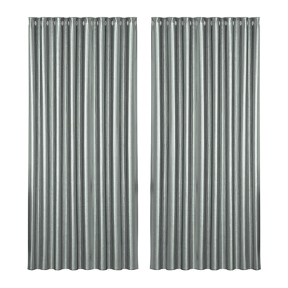 Artiss 2X Blockout Curtains Eyelet 300x230cm Grey Shine