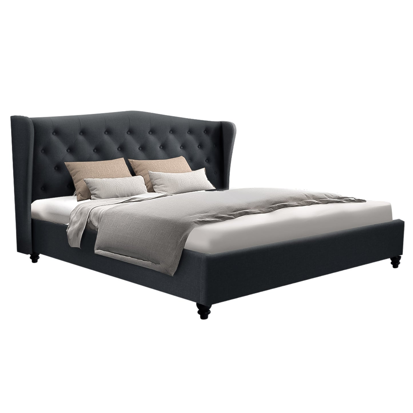 Artiss Bed Frame King Size Charcoal PIER