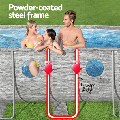 Bestway Swimming Pool 549x274x122cm Steel Frame Above Ground Pools Filter Pump Ladder 13430L