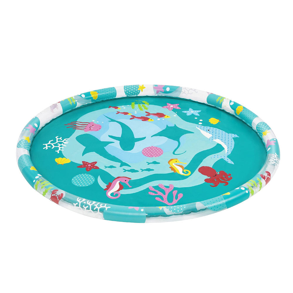 Bestway Kids Inflatable Pad Round Splash Pool Sprinkler Spray Toys Marine 165cm