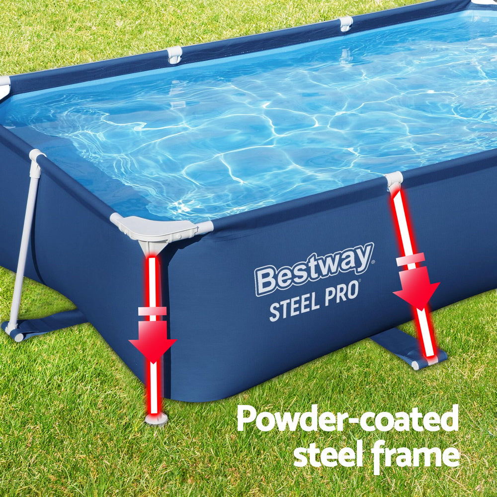 Bestway Swimming Pool 259x170x61cm Steel Frame Above Ground Pools 2300L