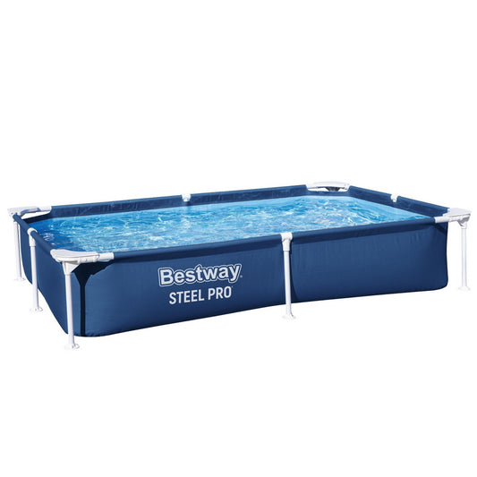 Bestway Swimming Pool 221x150x43cm Steel Frame Above Ground Pools 1200L