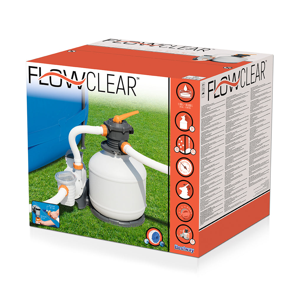 Bestway Pool Pump Sand Filter 3000GPH 11355L/H Pools Flowclear™ Filters