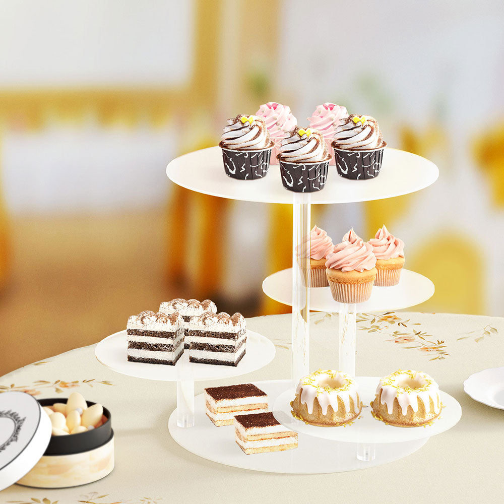 5-Star Chef Cake Stand 5 Tiers Acrylic Holder Display Round Clear Wedding Party