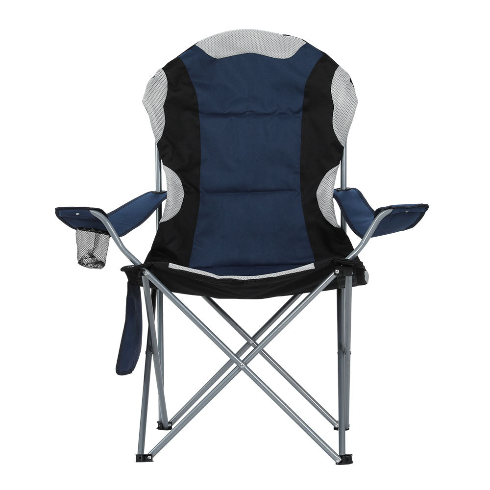 Weisshorn Camping Folding Chair Portable Outdoor Hiking Fishing Picnic Navy 2pcs