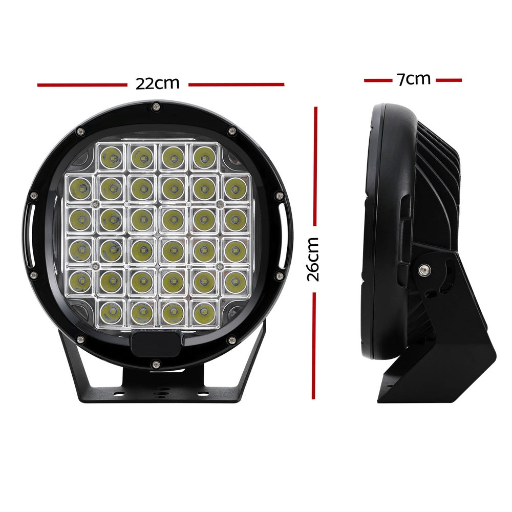 Giantz Pair LED Driving Lights 9 Inch Flood Spot Lights Car Truck SUV 12V 24V