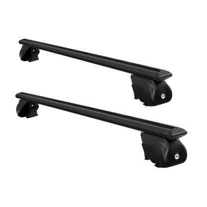 Universal Car Roof Racks Pod Aluminium Cross Bars Upgraded Holder 126cm Black