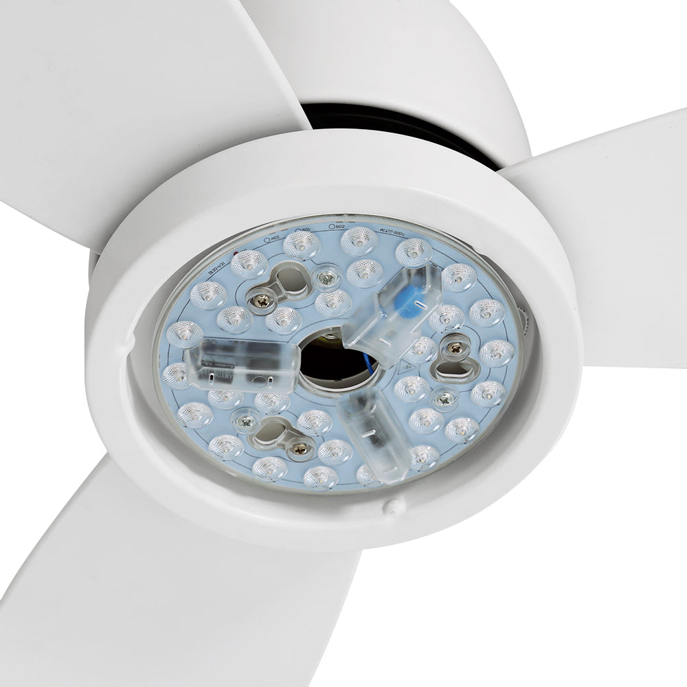 Devanti 52'' Ceiling Fan DC Motor LED Light Remote Control - White