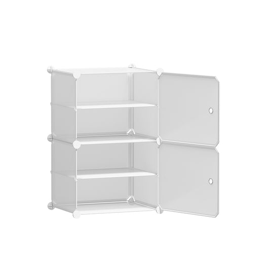 Artiss Shoe Rack DIY Set of 2 Storage Cube Stackable White