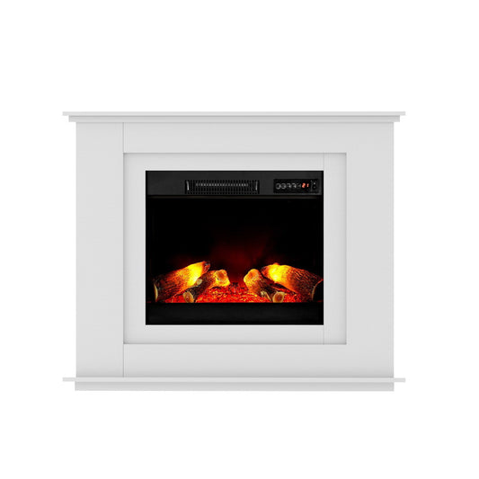 Devanti Electric Fireplace Fire Heater 2000W White