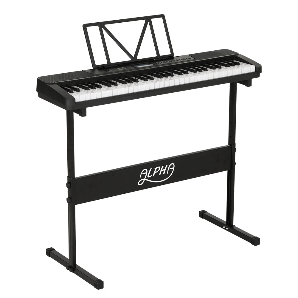 Alpha 61 Keys Electronic Piano Keyboard Digital Electric w/ Stand Touch Sensitive