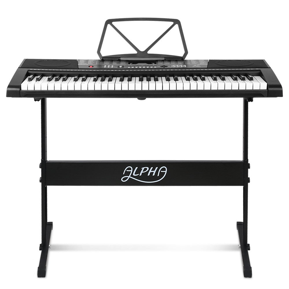 Alpha 61 Keys Electronic Piano Keyboard Digital Electric w/ Stand Sound Speaker