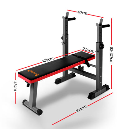 Everfit Weight Bench Squat Rack Bench Press Home Gym Equipment 200kg