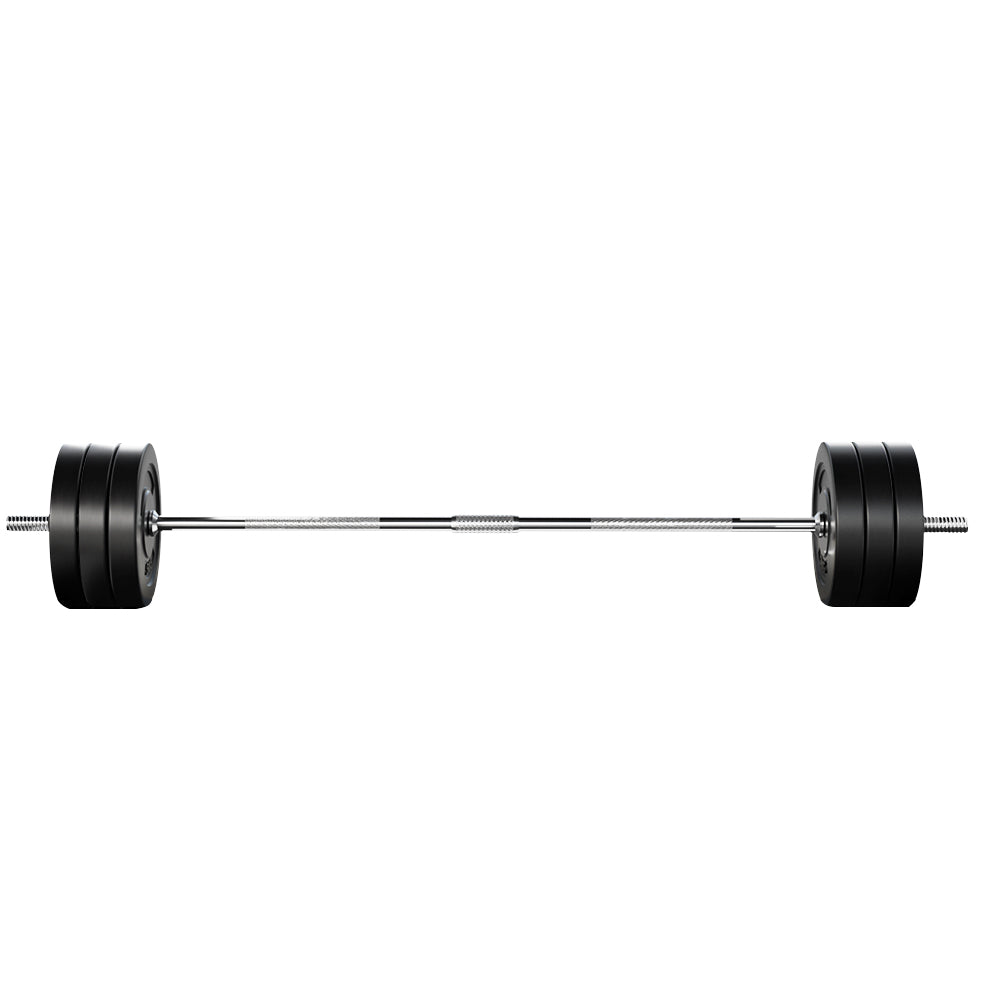 Everfit 68kg Barbell Set Weight Plates Bar Lifting Bench 168cm