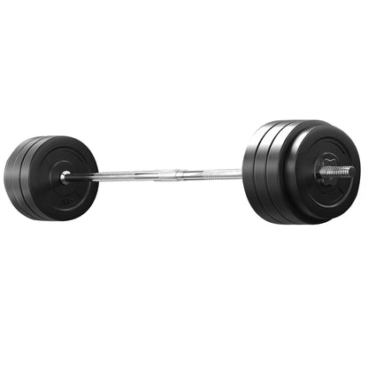 Everfit 78kg Barbell Set Weight Plates Bar Lifting Bench 168cm