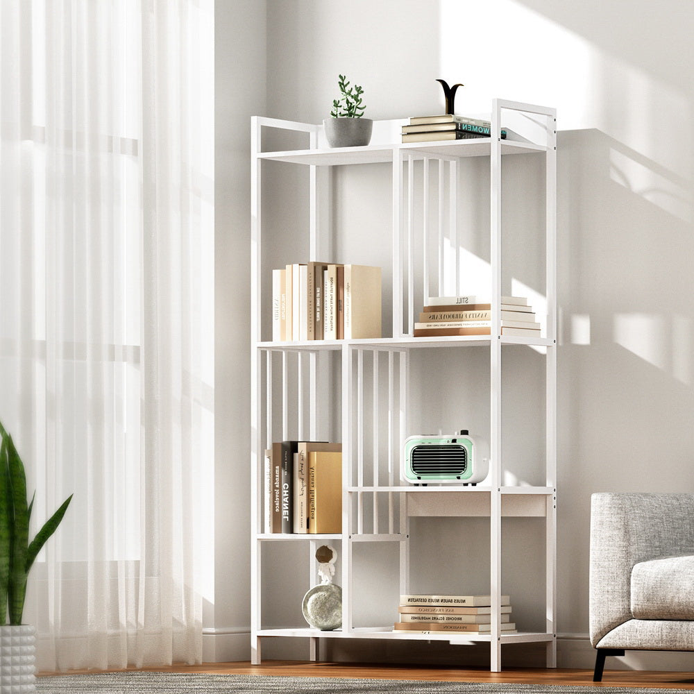 Artiss Bookshelf Display Shelves 5 Tiers 120cm White