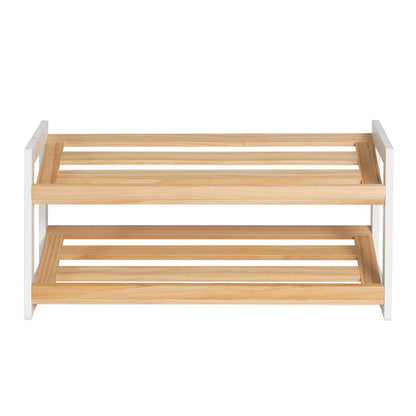 Artiss Shoe Rack 2 Tier 6 Pairs White Kara