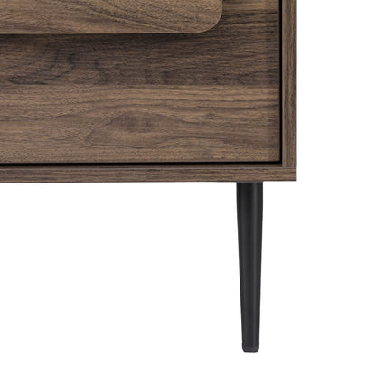 Artiss Bedside Table Nightstand 2 Drawers - Walnut