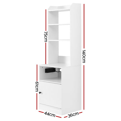 Artiss Bedside Table Nightstand Charging Station