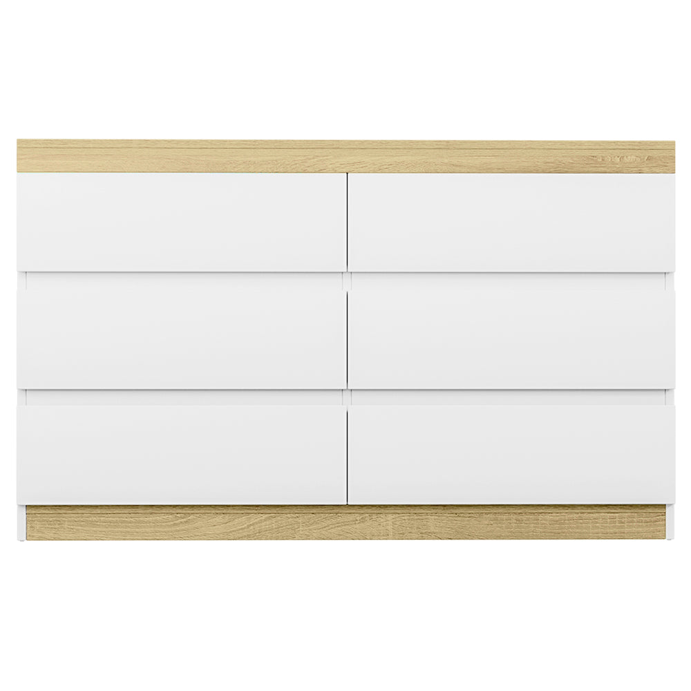 Artiss 6 Chest of Drawers Cabinet Dresser Table Tallboy Storage Bedroom White