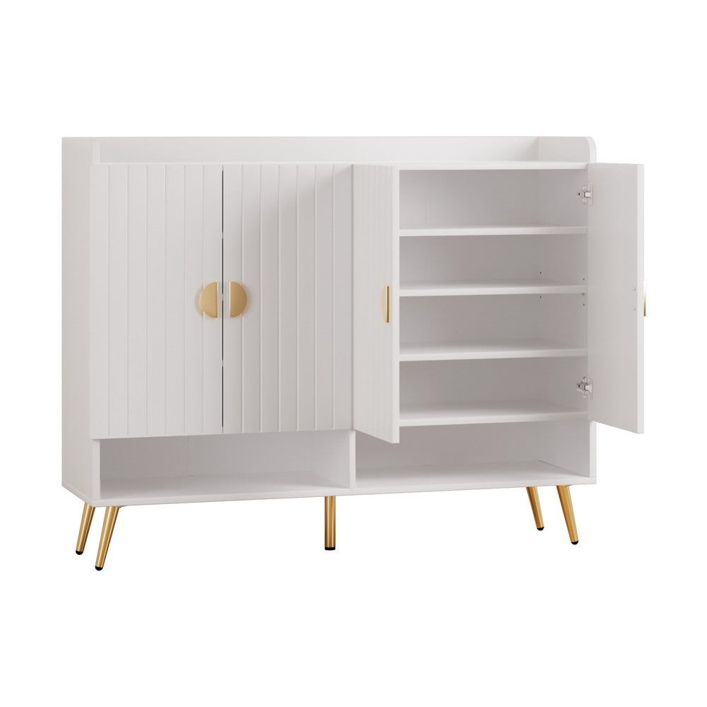 Artiss Shoe Rack Cabinet 5 Tiers 30 Pairs White