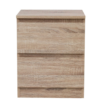 Artiss Bedside Table 2 Drawers - PEPE Oak