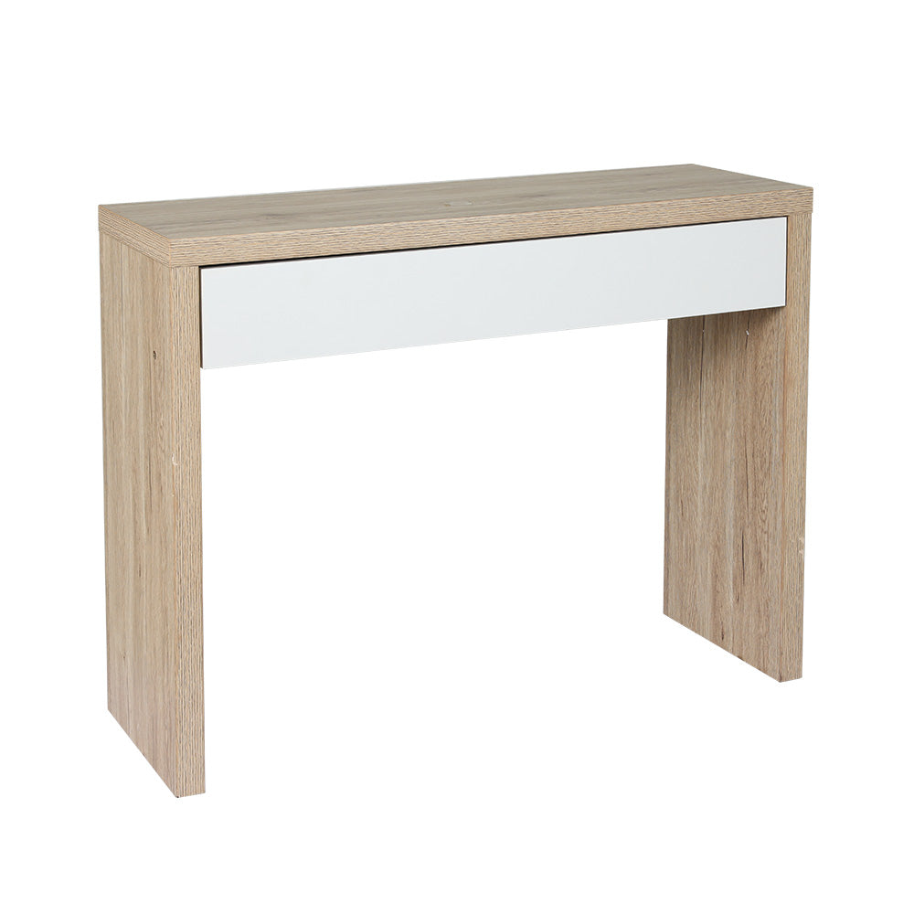 Artiss Console Table Storage Drawer Jory White Pine