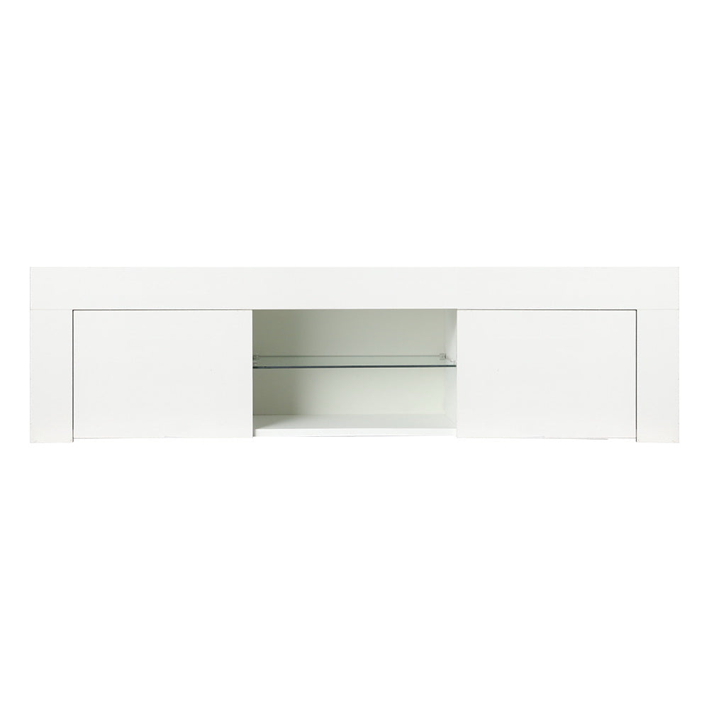 Artiss Entertainment Unit TV Cabinet LED 130cm White Angus