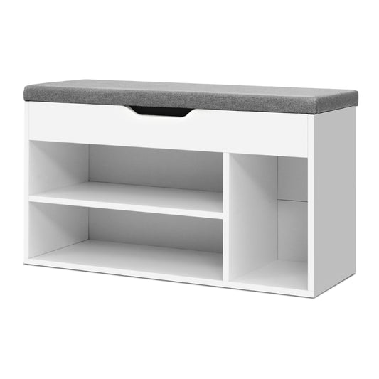 Artiss Shoe Rack Bench Shoe Cabinet White Allen