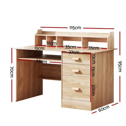 Artiss Computer Desk Office Study Desks Table Shelf Drawer