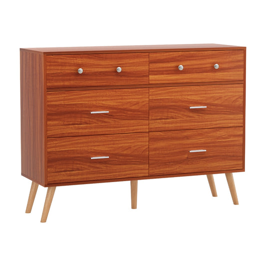 Artiss 6 Chest of Drawers Storage Cabinet Walnut