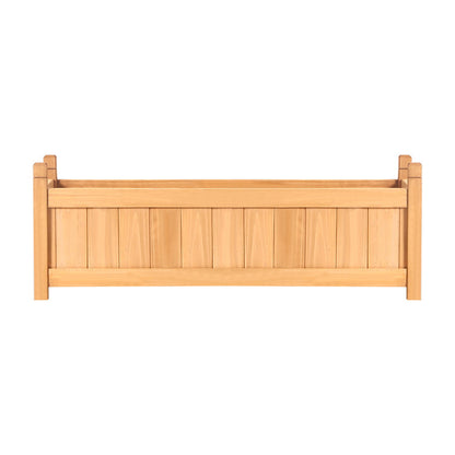 2x Green Fingers Raised Garden Bed 90x30x33cm Wooden Planter Box Raised Container Growing