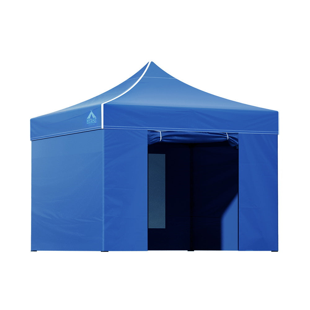 Instahut Gazebo Pop Up Marquee 3x3 Folding Tent Wedding Gazebos 500D Oxford Blue