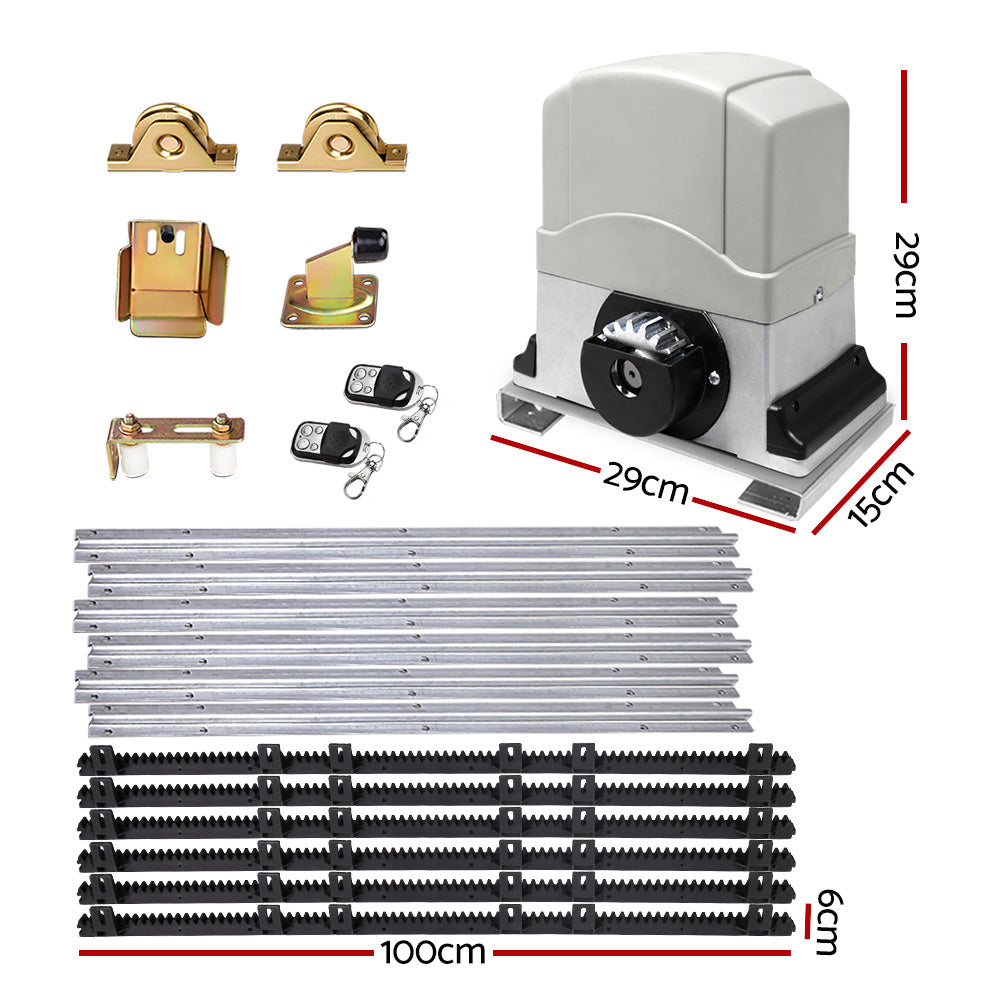 LockMaster Electric Sliding Gate Opener 1200KG 6M