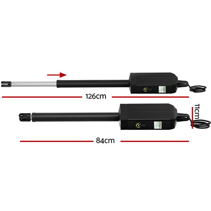 Lockmaster Single Swing Gate Opener 20W Full Solar Power Automatic 300KG 5M