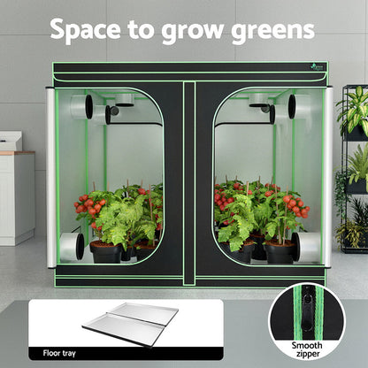 Greenfingers Grow Tent Kits 240x240x200cm Hydroponics Indoor Grow System Black